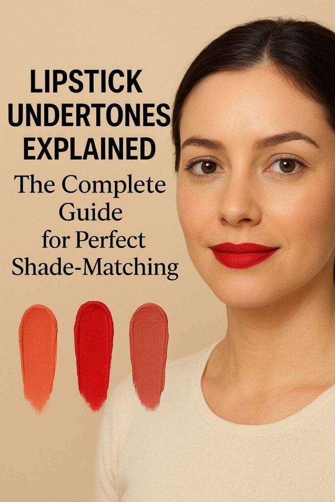 Lipstick undertone chart showing warm cool and neutral skin tones