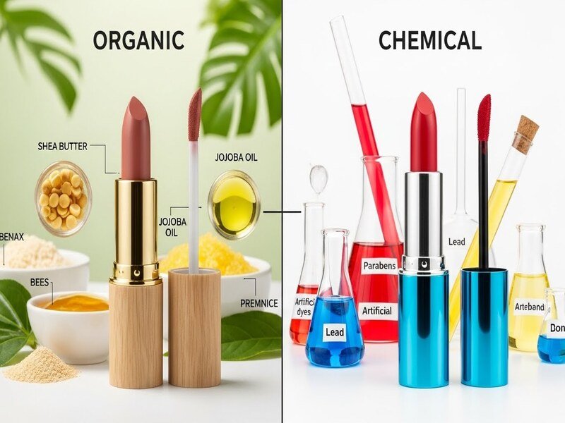 Organic and Chemical Lipsticks