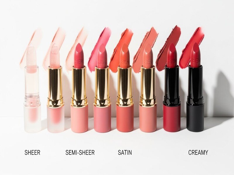 Sheer to creamy lipstick categories
