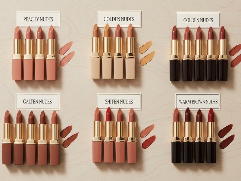 Best Nude Lipstick Shade Families for Warm Undertones