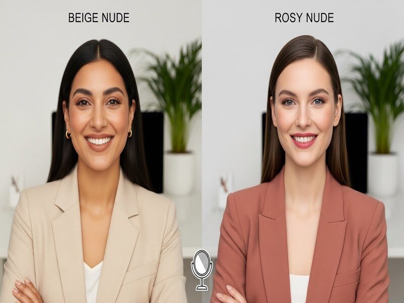 Beige vs Rosy Nude Lipstick