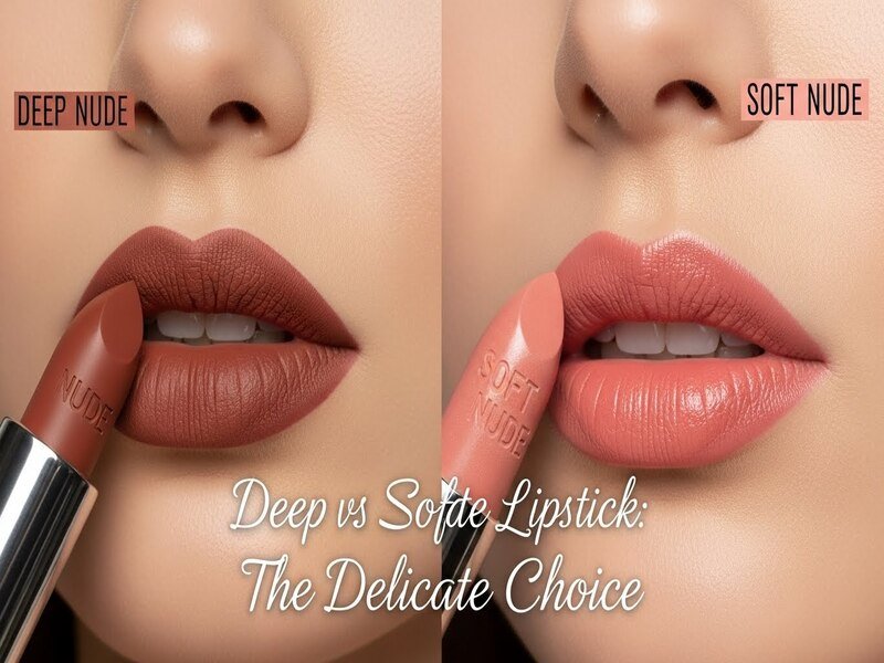 Soft vs Deep Nude Lipstick