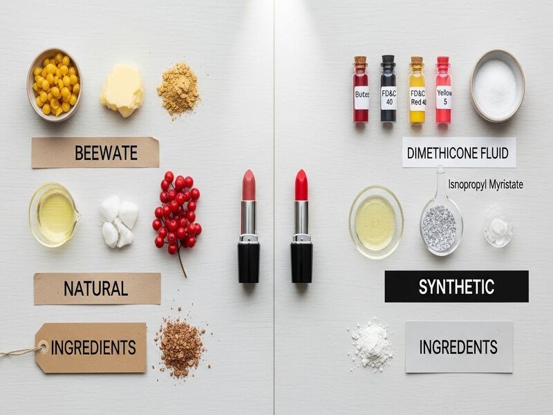 Natural vs Synthetic Lipstick Ingredients