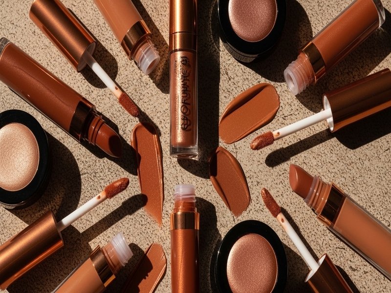 Caramel & Bronze Glossy Shades: Earthy Warm Glow