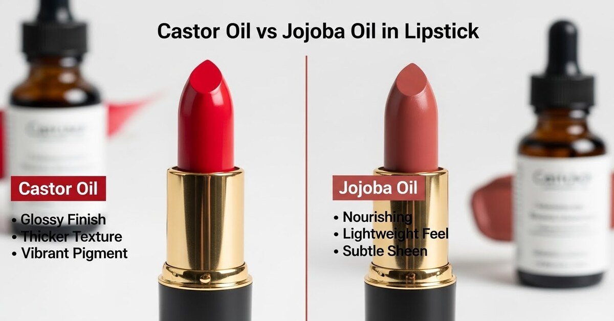 Castor oil vs jojoba oil in lipstick
