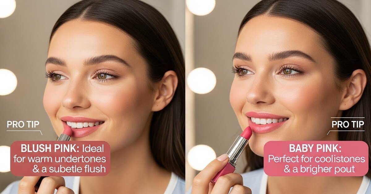 Blush Pink and Baby Pink Lipstick