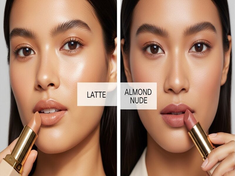 Latte vs. Almond Nude Lipstick