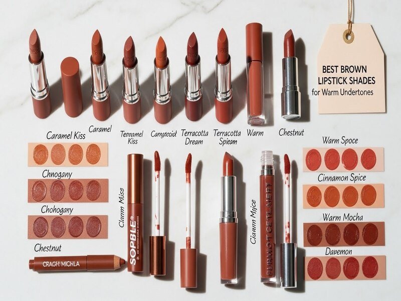 Best Brown Lipstick Shade Families for Warm Undertones