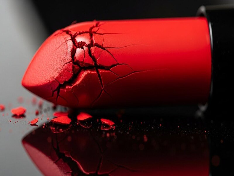 The Lipstick That Cracks & Breaks