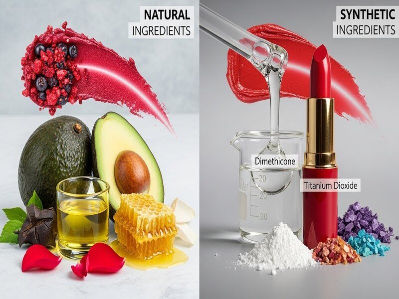 Natural vs Synthetic Lipstick Ingredients