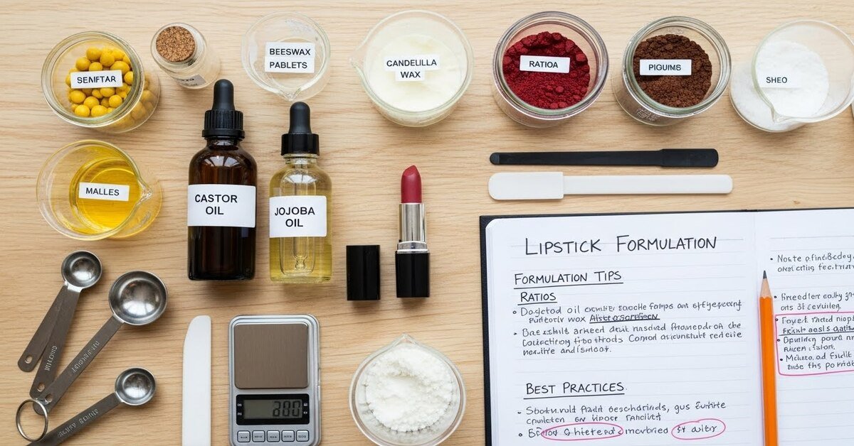 Castor Oil and Jojoba Oil in Lipstick