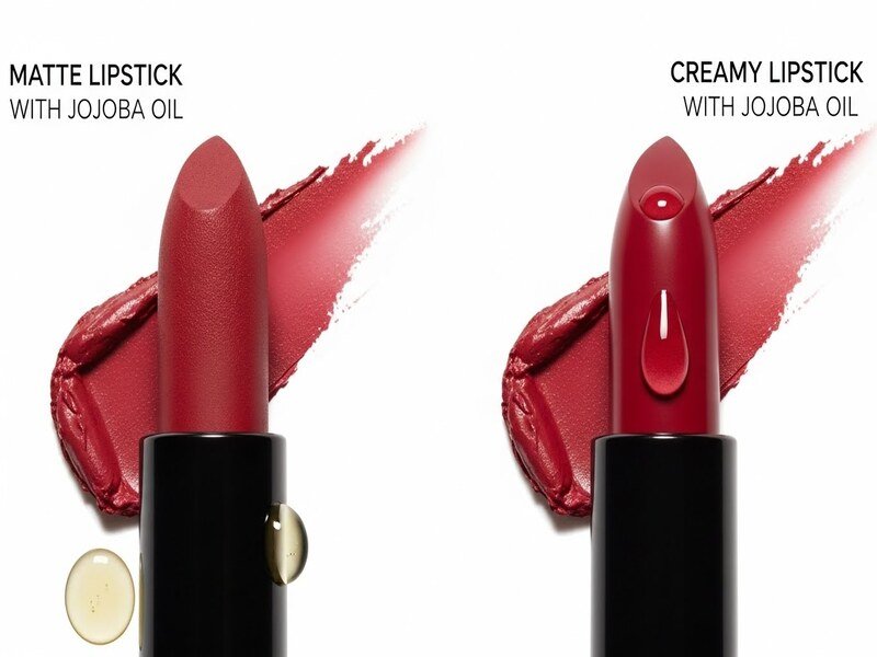 Jojoba Oil in Matte vs Cream Lipsticks