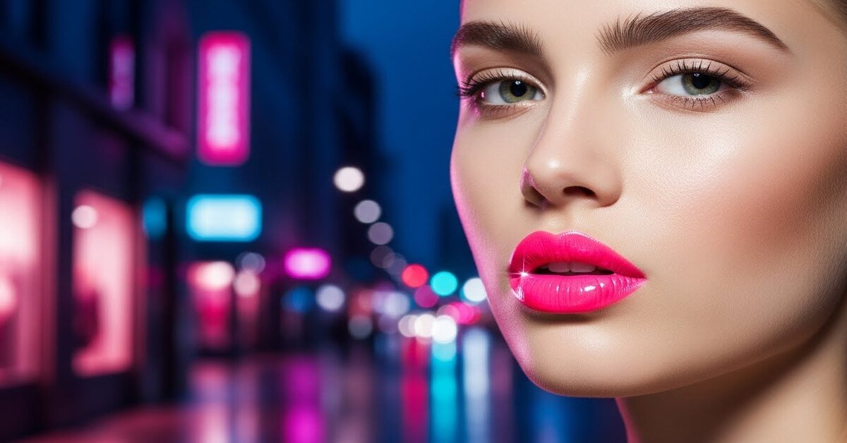 Neon Pink Lipstick
