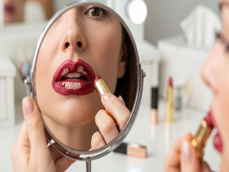 Why Lipstick Looks Patchy or Cracked on Dry Lips