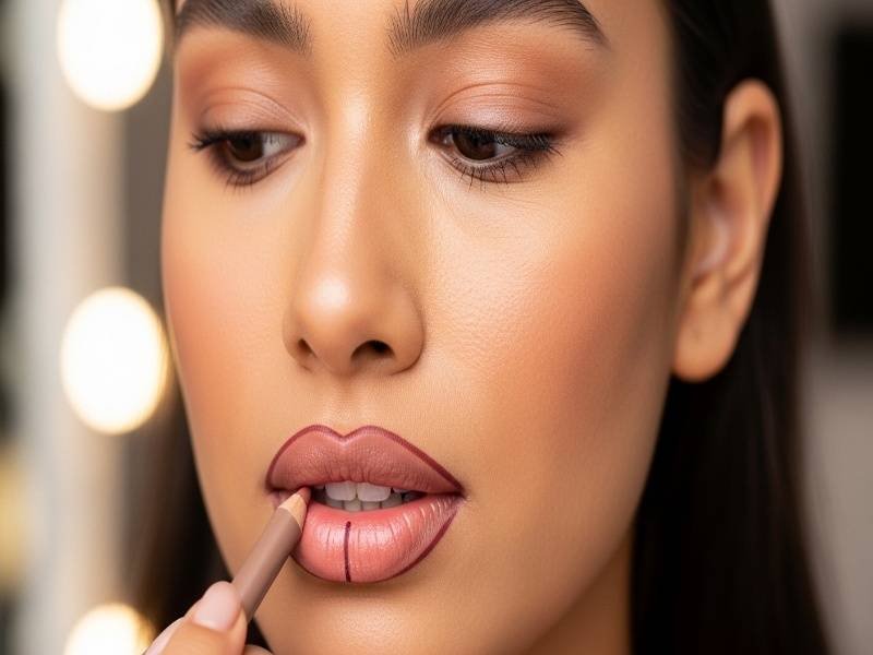 Step 3: How to Overline Lips Naturally