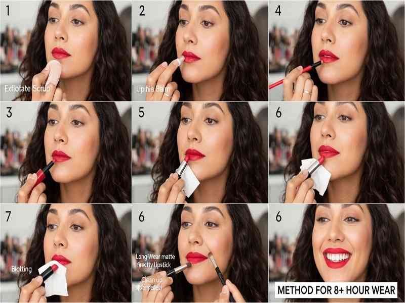 Which lipstick applying Method Lasts Over 8 Hours?